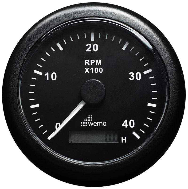 TAKOMETRE 4000 RPM 85 mm SİYAH/SİYAH