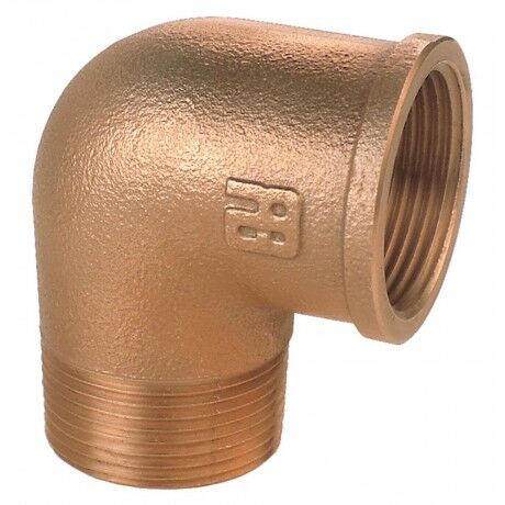 BRONZ 90° ERKEK-DİŞİ KUYRUKLU DİRSEK 4''