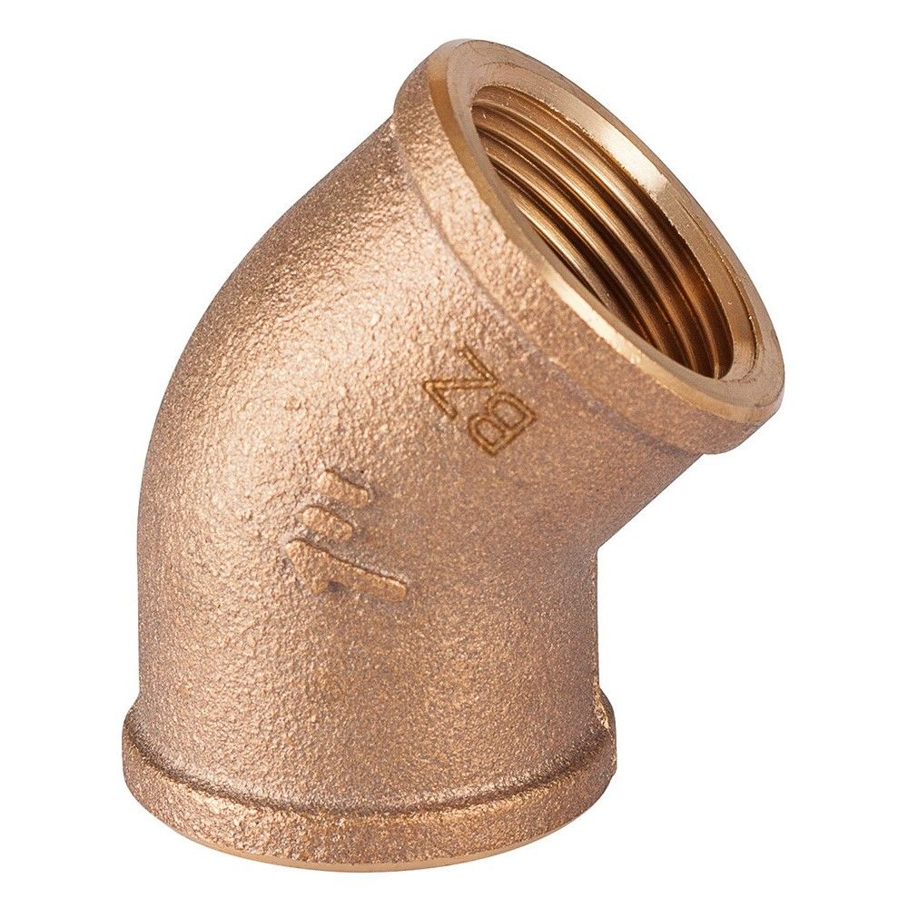 BRONZ 45° DİŞİ-DİŞİ KUYRUKLU DİRSEK 2''