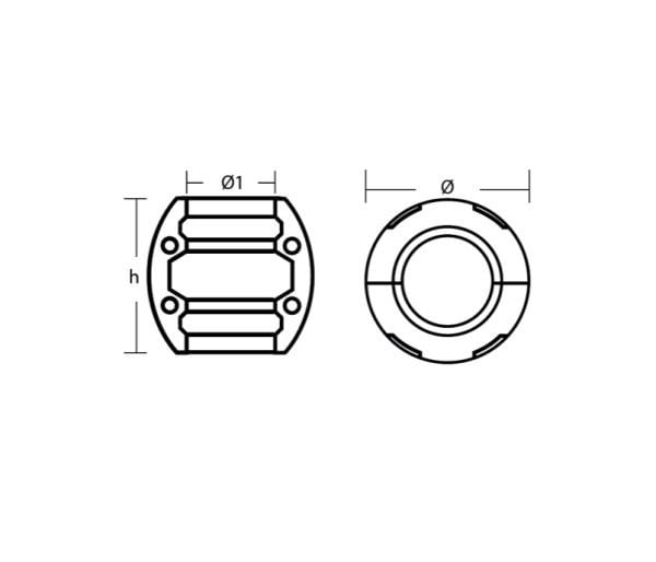 00521M / ŞAFT TUTYASI Ø76,2 mm / ÇİNKO