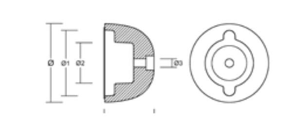 01059 / SLEIPNER BAŞ MANEVRA PERVANE TUTYASI Ø60 / ÇİNKO