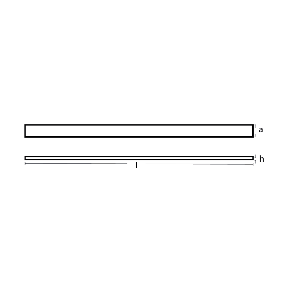 00650 / HYDROFOIL BAR TUTYA 900x45x12,5 / ÇİNKO
