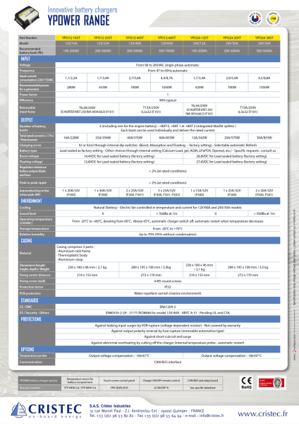 YPOWER AC-DC AKÜ ŞARJ CİHAZI 12V/25A 3 ÇIKIŞ FANSIZ
