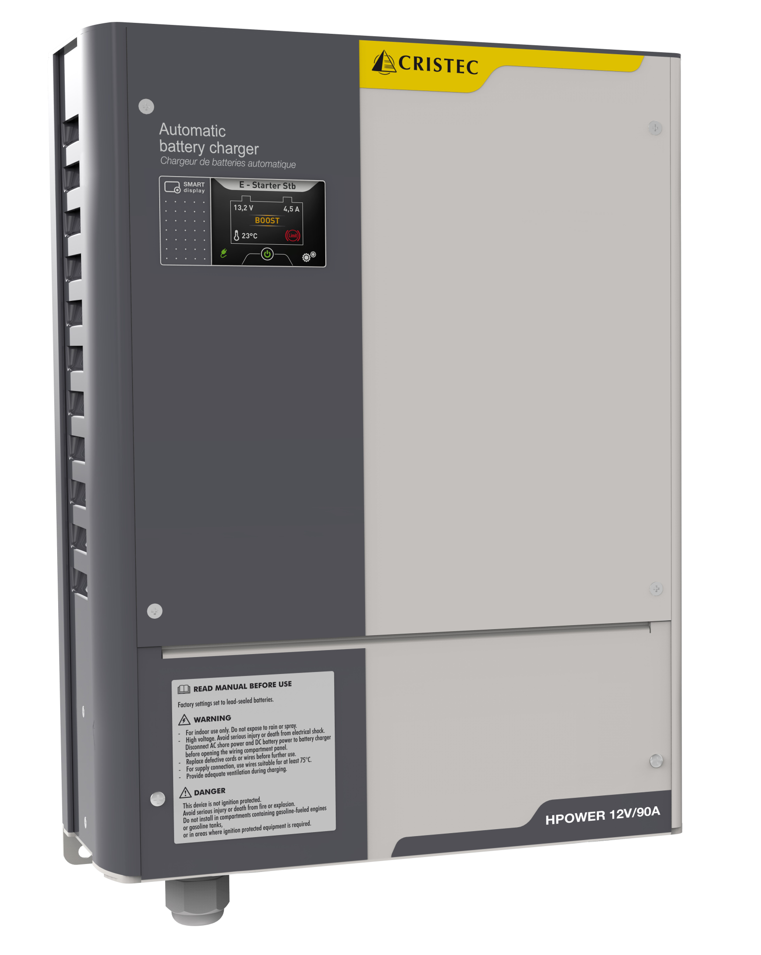 HPOWER AC-DC AKÜ ŞARJ CİHAZI 12V/90A 3 ÇIKIŞ FANLI DNV-GL SERTİFİKALI