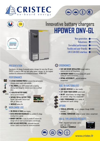 HPOWER AC-DC AKÜ ŞARJ CİHAZI 24V / 60A 3 ÇIKIŞ FANLI BV SERTİFİKALI
