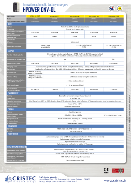 HPOWER AC-DC AKÜ ŞARJ CİHAZI 24V / 60A 3 ÇIKIŞ FANLI BV SERTİFİKALI