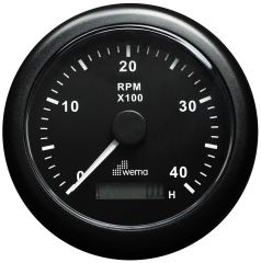 TAKOMETRE 4000 RPM 85 mm SİYAH/SİYAH
