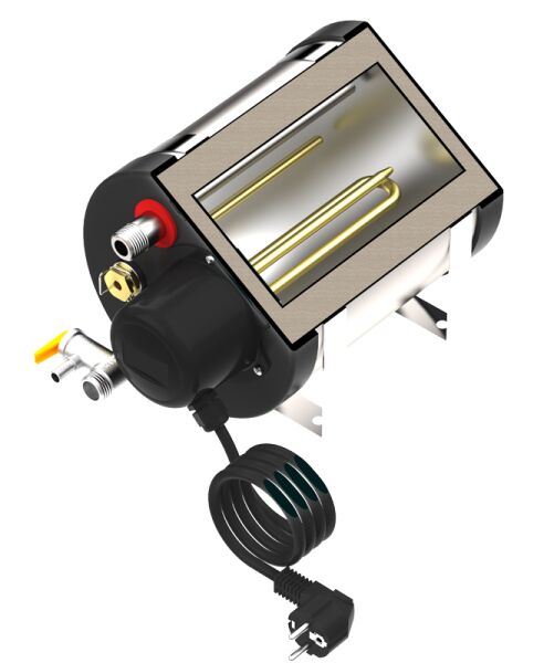 CARAVAN SERISI / MINI BOILER 3L 600W 24V 190x190x289mm AISI 316