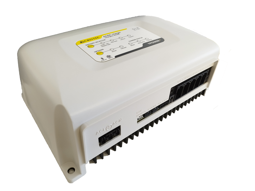 YPOWER AC-DC AKÜ ŞARJ CİHAZI 48V / 15A 3 ÇIKIŞ FANSIZ WIRELESS BAĞLANTILI ÜCRETSİZ UYGULAMA İLE