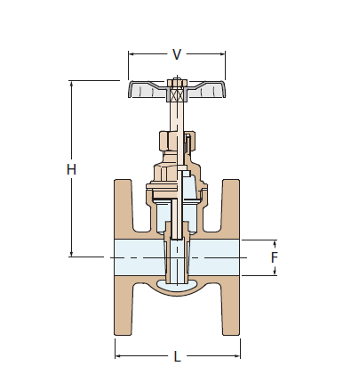 1660 / ŞİBER VANA FLANŞLI DN40 PN16 / BRONZ