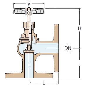 1650A / GLOB VANA ÇEKVALFLİ DN25 PN16 GÖNYE TİP / BRONZ