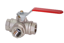 1551 / 3 YOLLU KÜRESEL VANA 3/4'' / NİKEL KAPLI PİRİNÇ